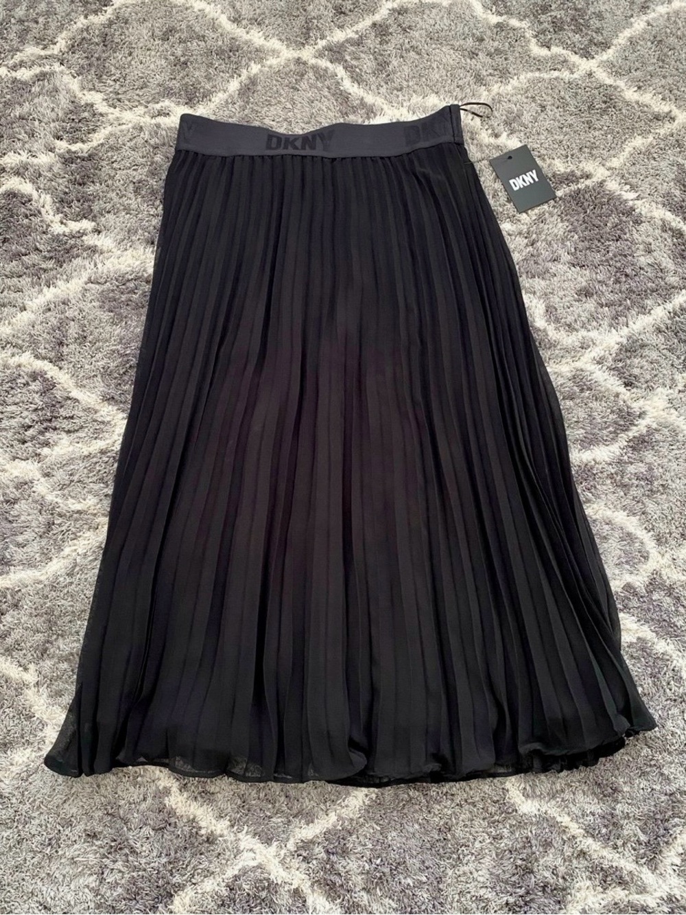 DKNY Black Pleated Skirt NWT